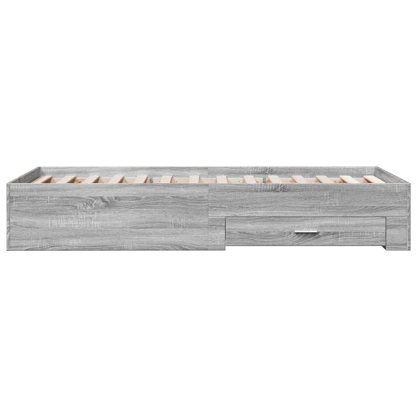 vidaXL Bed Frame with Storage Grey Sonoma 80 x 200 cm Engineered Wood