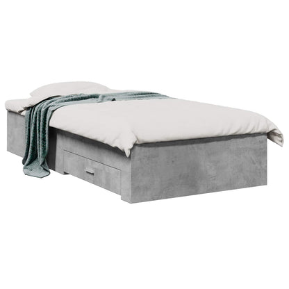 vidaXL Bed Frame with Storage Concrete Grey 80 x 200 cm