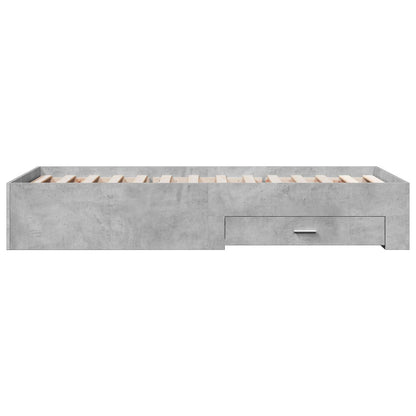 vidaXL Bed Frame with Storage Concrete Grey 80 x 200 cm