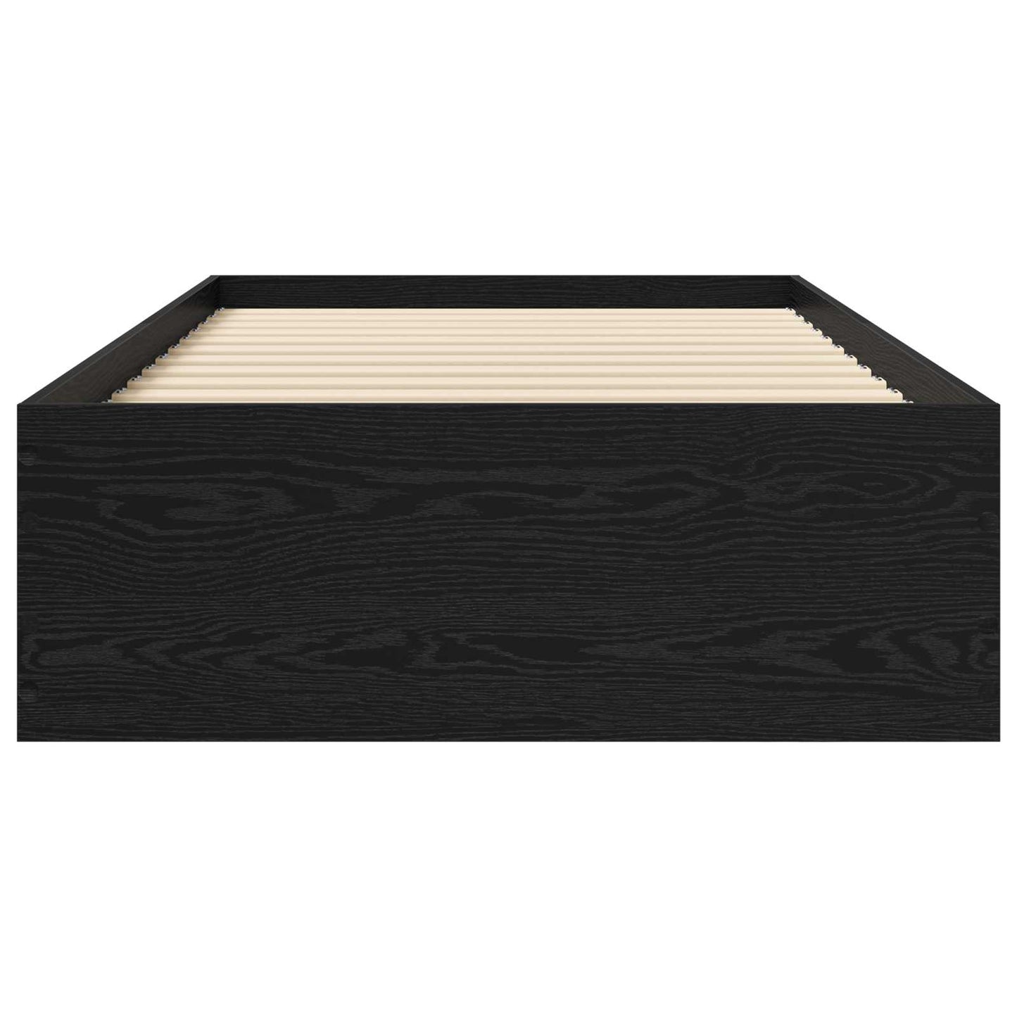 vidaXL Bed Frame with Storage Black Oak 80 x 200 cm Engineered Wood