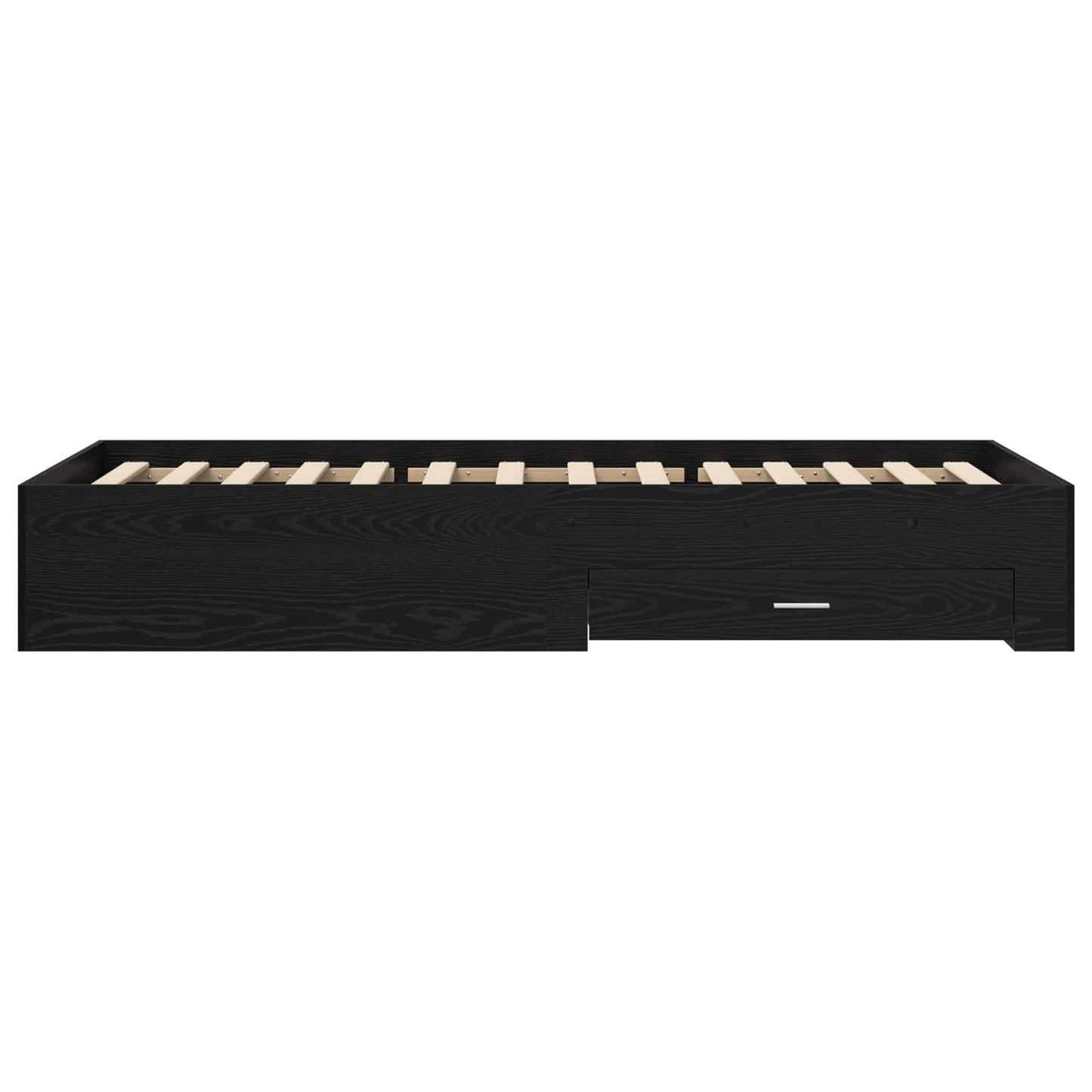 vidaXL Bed Frame with Storage Black Oak 80 x 200 cm Engineered Wood