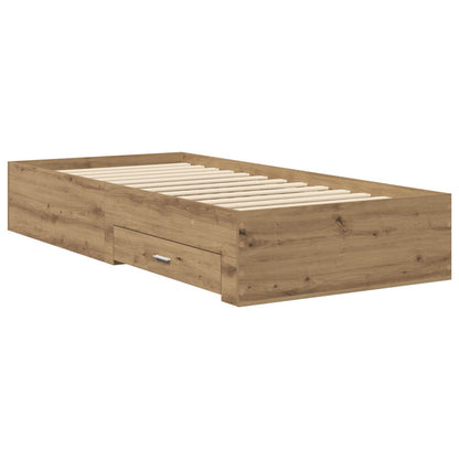 vidaXL Bed Frame with Storage Artisian Oak 80 x 200 cm Engineered Wood