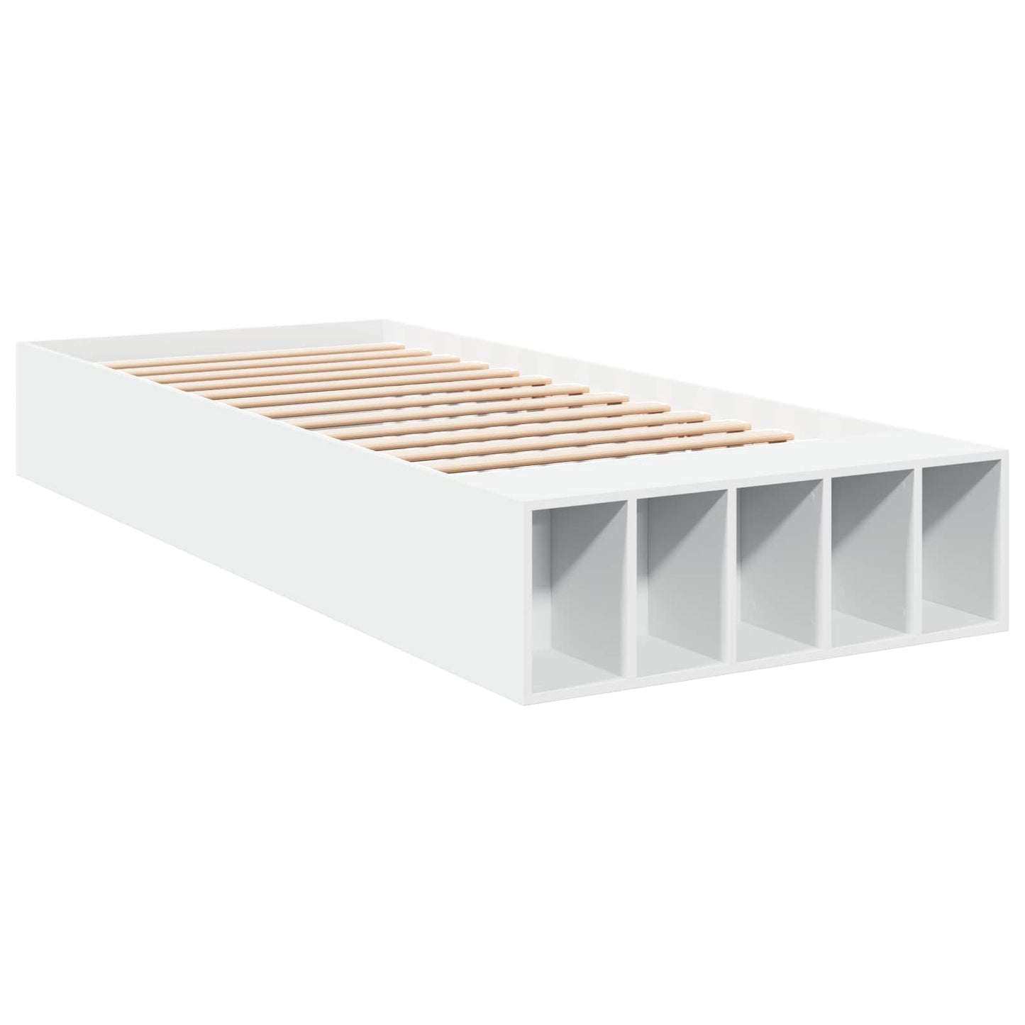vidaXL Bed Frame with Storage White 80 x 200 cm Engineered Wood