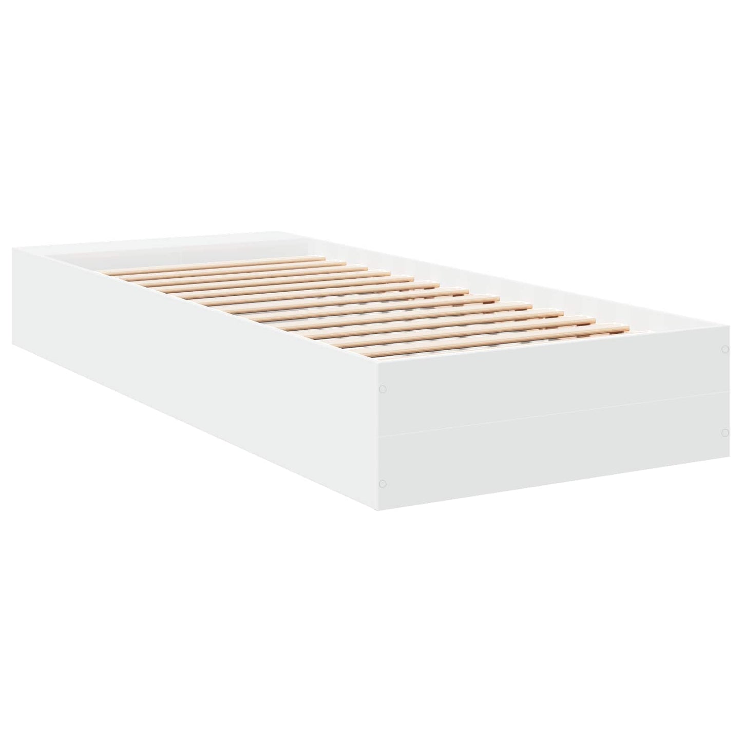 vidaXL Bed Frame with Storage White 80 x 200 cm Engineered Wood