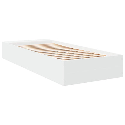 vidaXL Bed Frame with Storage White 80 x 200 cm Engineered Wood