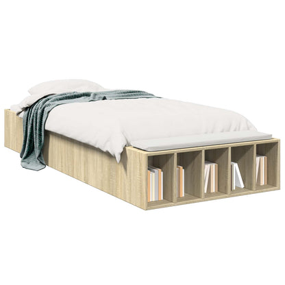 vidaXL Bed Frame with Storage Sonoma Oak 80 x 200 cm Engineered Wood