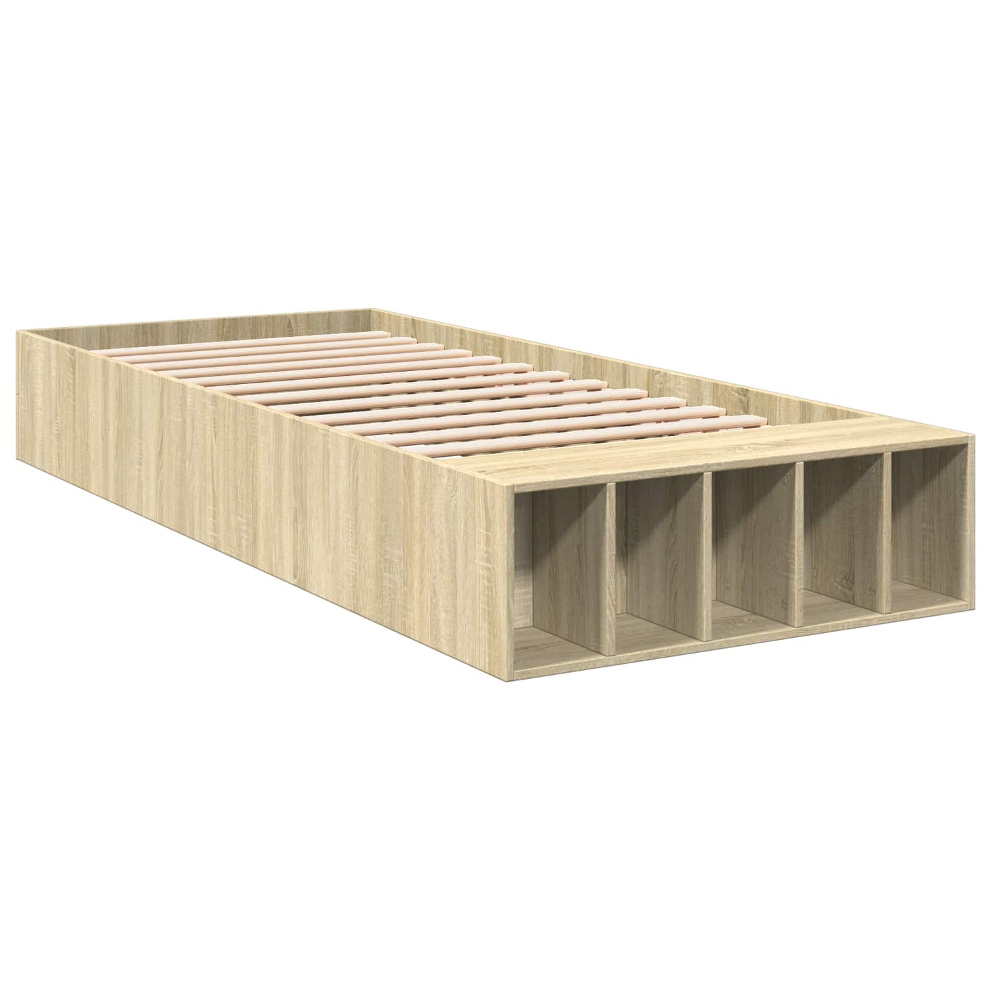 vidaXL Bed Frame with Storage Sonoma Oak 80 x 200 cm Engineered Wood