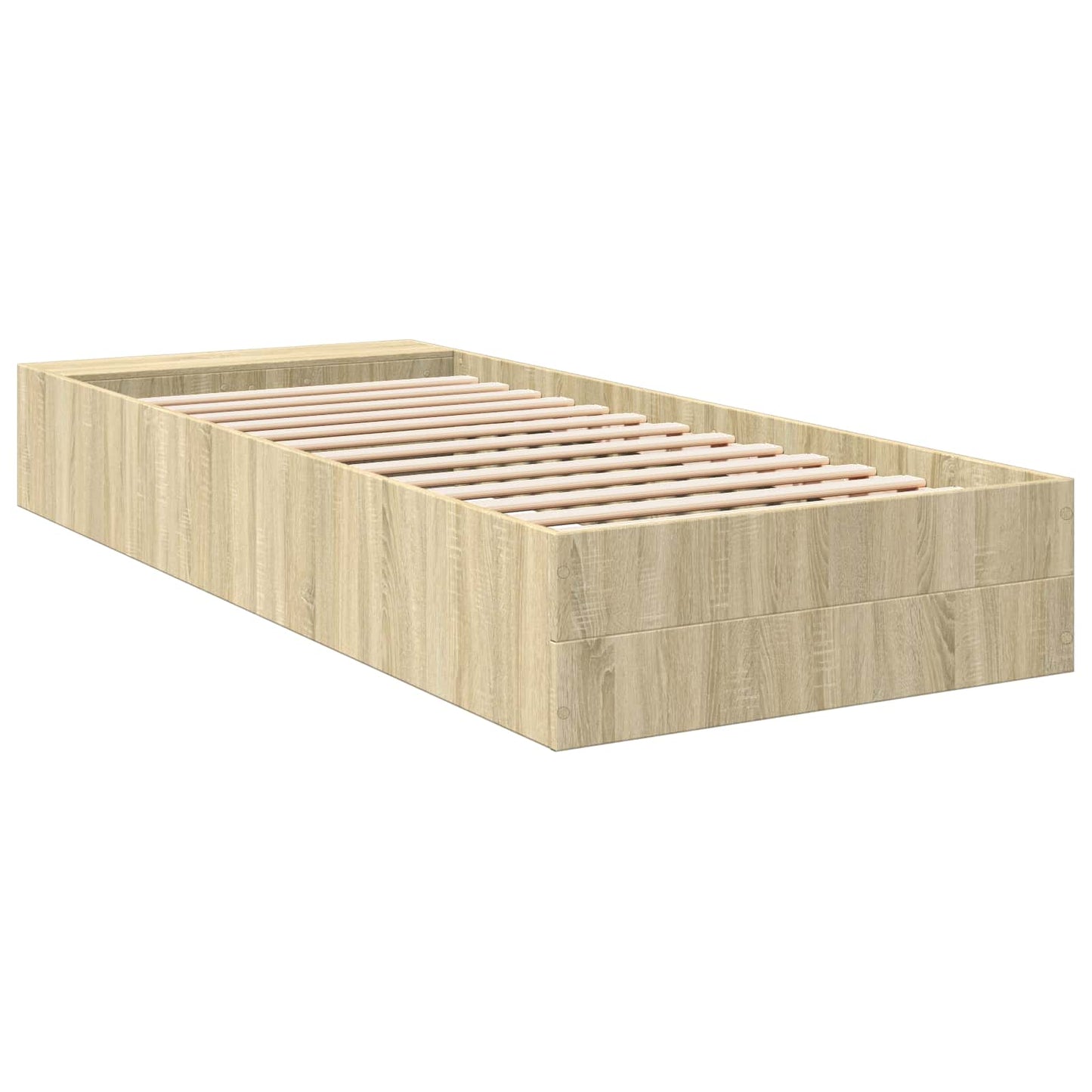 vidaXL Bed Frame with Storage Sonoma Oak 80 x 200 cm Engineered Wood