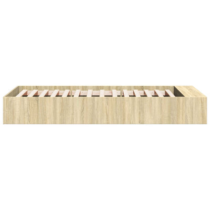 vidaXL Bed Frame with Storage Sonoma Oak 80 x 200 cm Engineered Wood