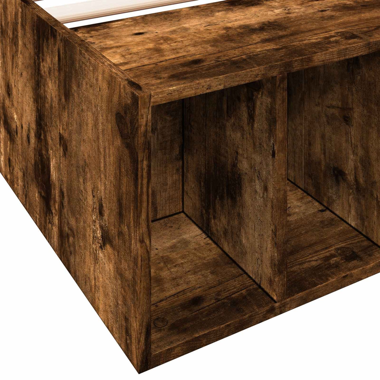 vidaXL Bed Frame with Storage Smoked Oak 80 x 200 cm Engineered Wood