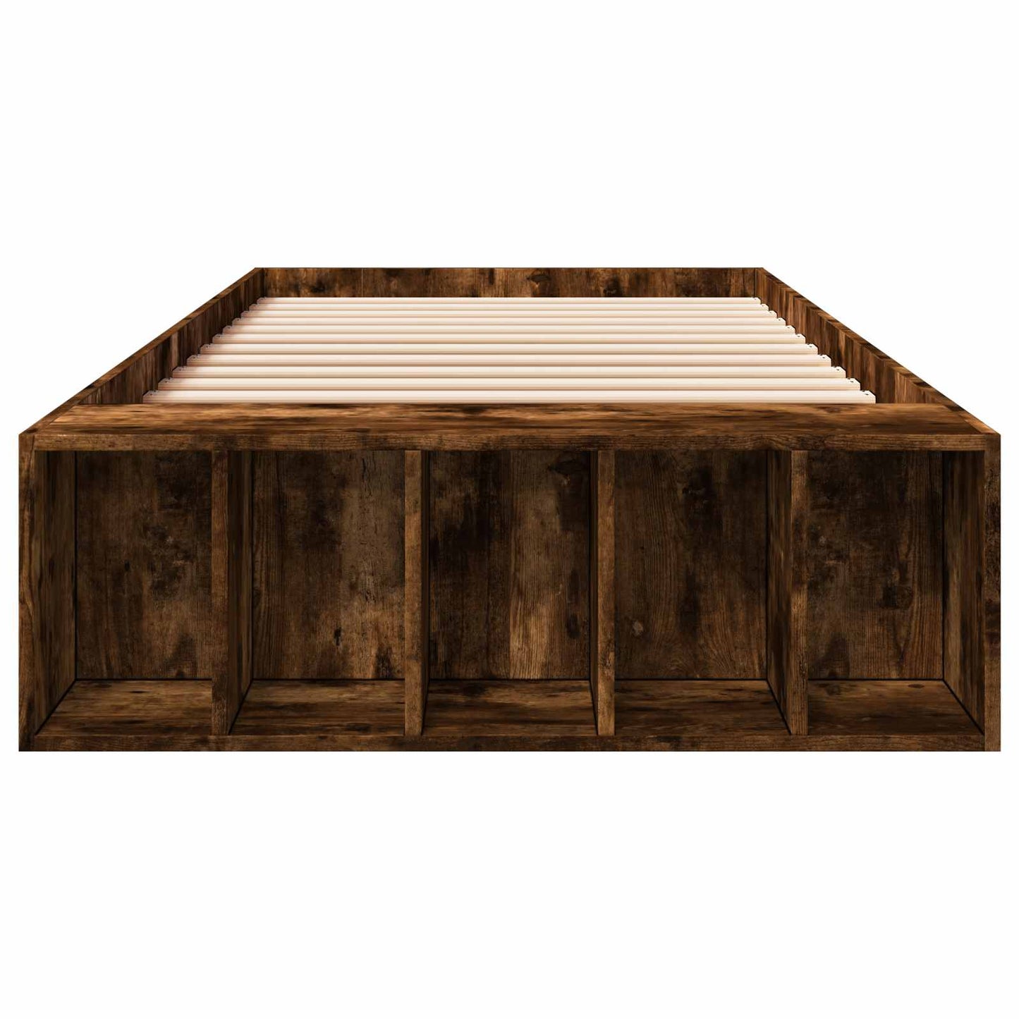 vidaXL Bed Frame with Storage Smoked Oak 80 x 200 cm Engineered Wood