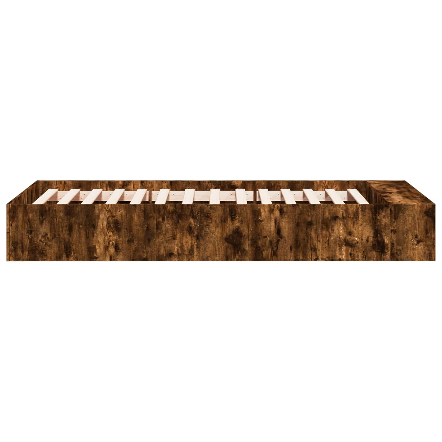 vidaXL Bed Frame with Storage Smoked Oak 80 x 200 cm Engineered Wood