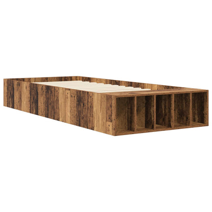 vidaXL Bed Frame with Storage Old Wood 80 x 200 cm Engineered Wood