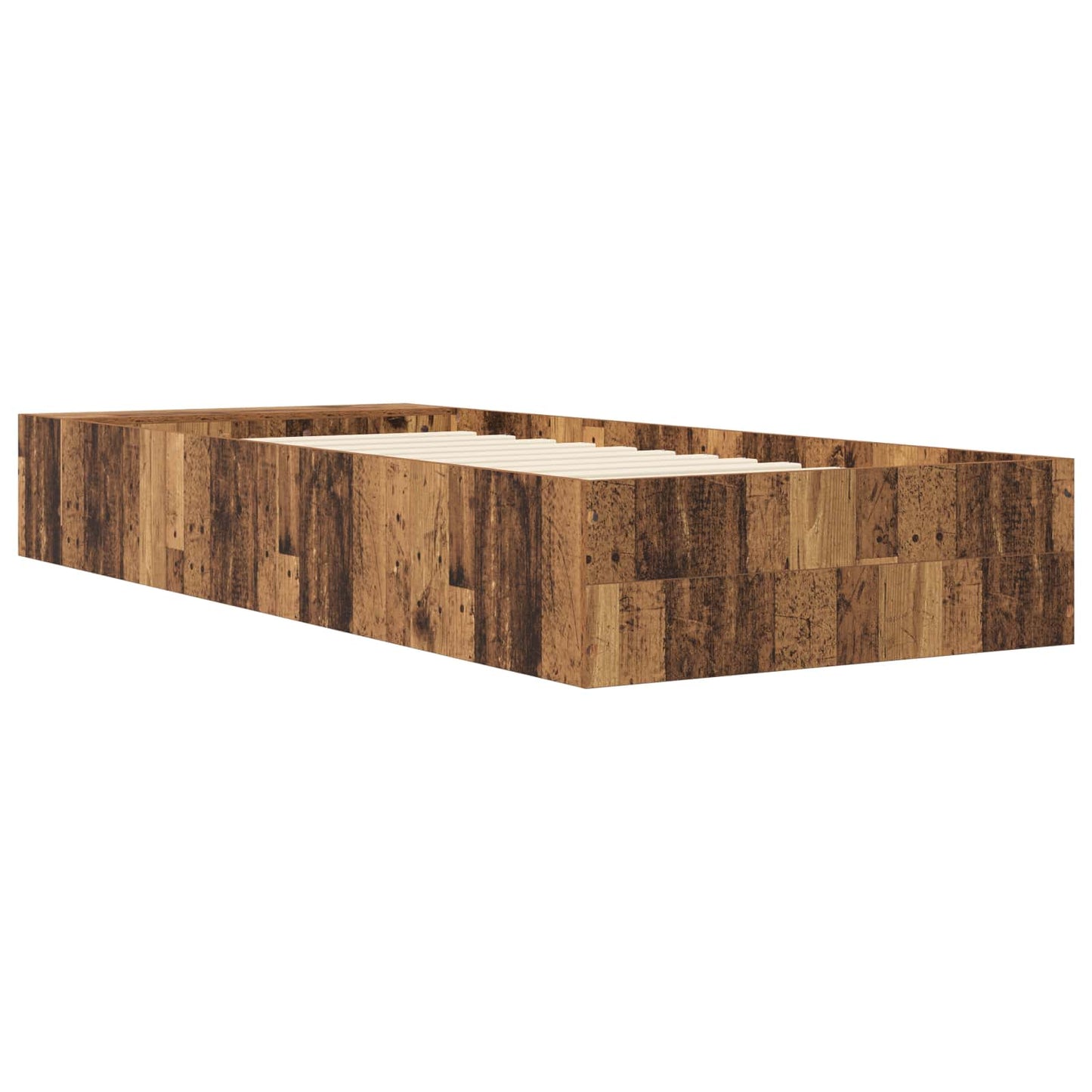vidaXL Bed Frame with Storage Old Wood 80 x 200 cm Engineered Wood
