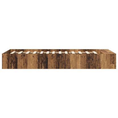 vidaXL Bed Frame with Storage Old Wood 80 x 200 cm Engineered Wood
