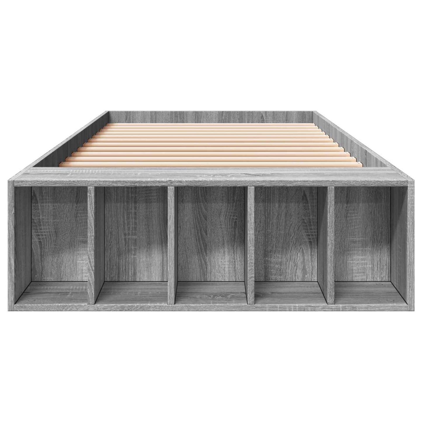 vidaXL Bed Frame with Storage Grey Sonoma 80 x 200 cm Engineered Wood