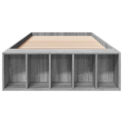 vidaXL Bed Frame with Storage Grey Sonoma 80 x 200 cm Engineered Wood