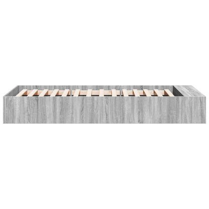 vidaXL Bed Frame with Storage Grey Sonoma 80 x 200 cm Engineered Wood
