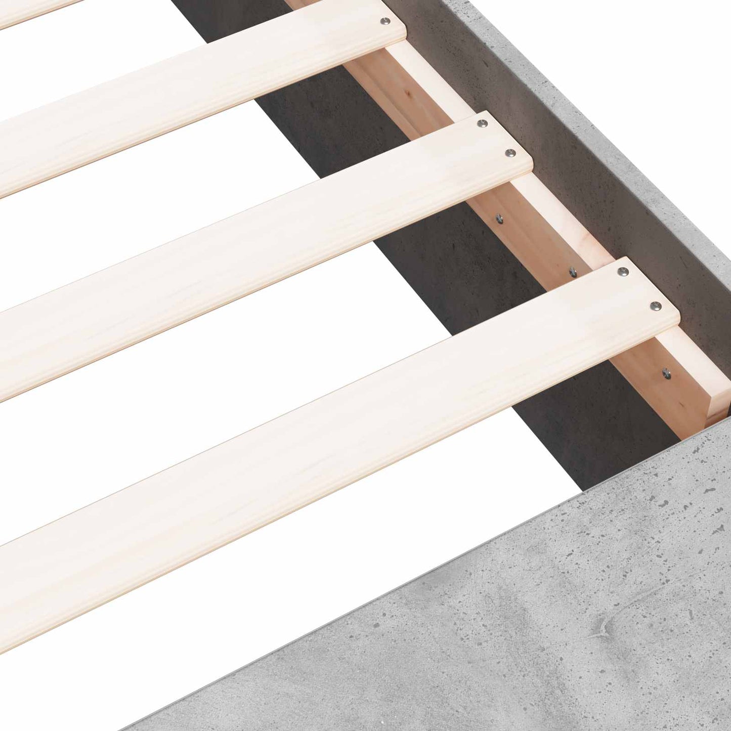 vidaXL Bed Frame with Storage with Shelf Concrete Grey 80 x 200 cm