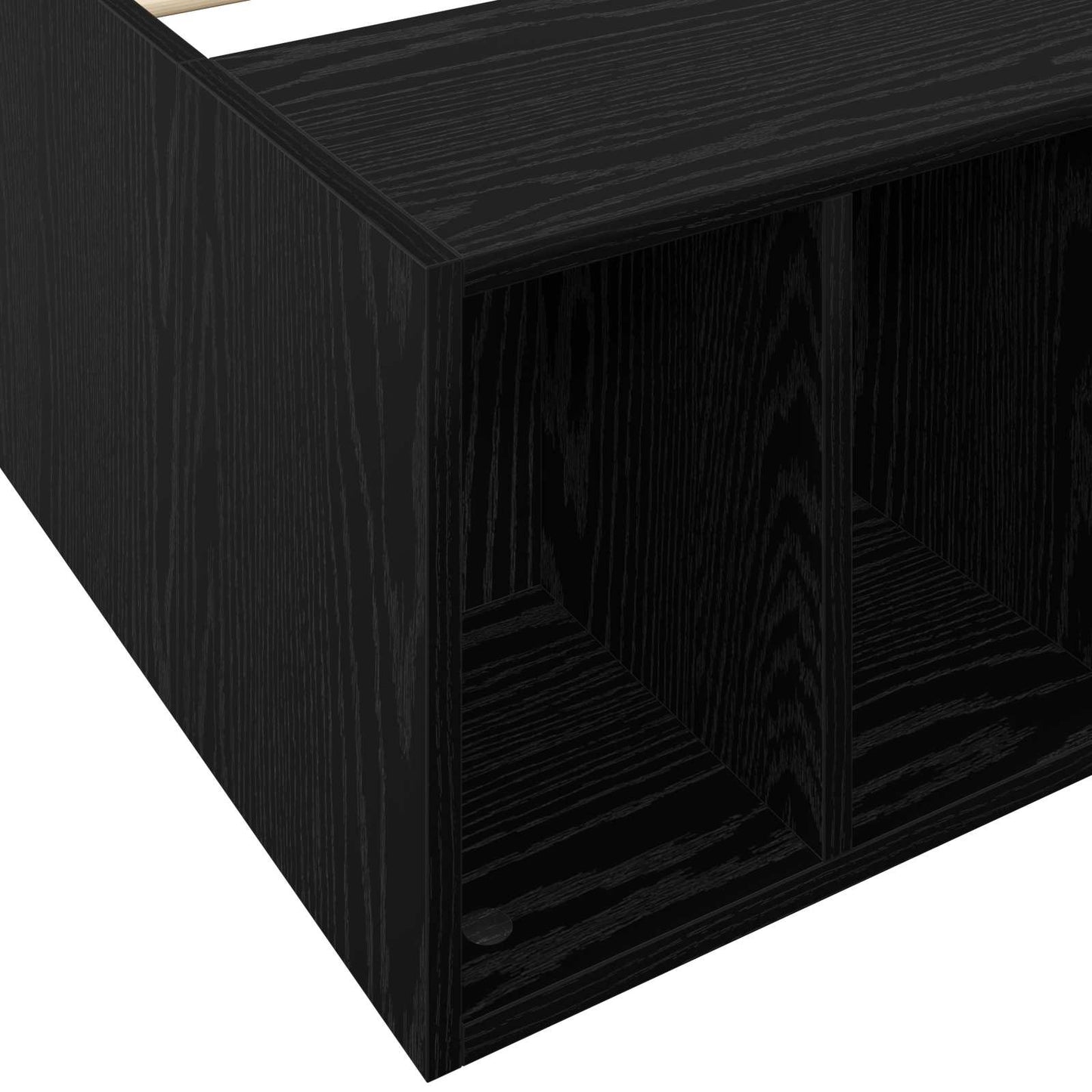 vidaXL Bed Frame with Storage Black Oak 80 x 200 cm Engineered Wood