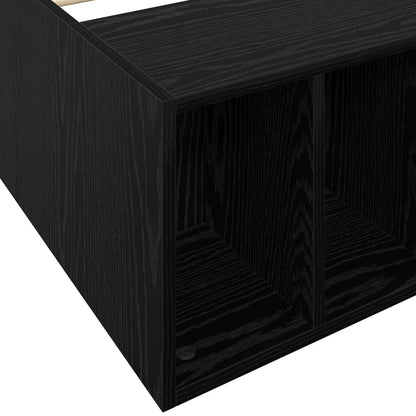 vidaXL Bed Frame with Storage Black Oak 80 x 200 cm Engineered Wood