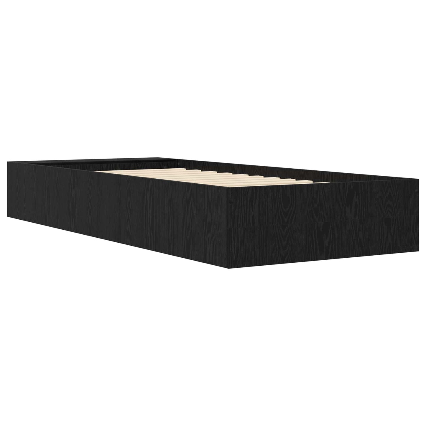 vidaXL Bed Frame with Storage Black Oak 80 x 200 cm Engineered Wood