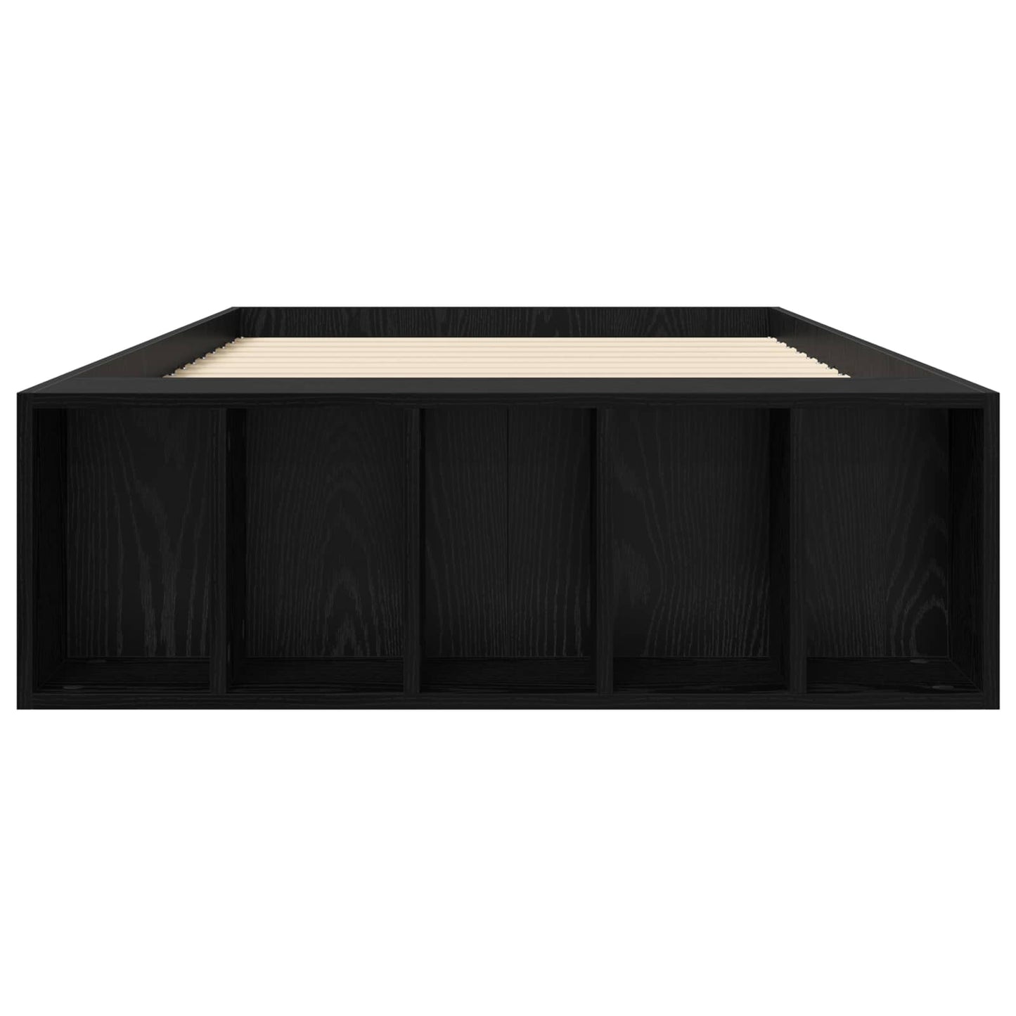 vidaXL Bed Frame with Storage Black Oak 80 x 200 cm Engineered Wood