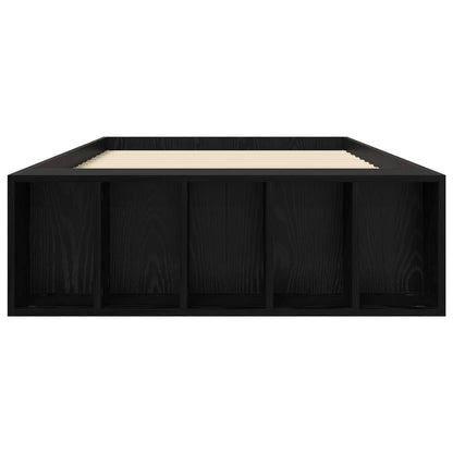 vidaXL Bed Frame with Storage Black Oak 80 x 200 cm Engineered Wood