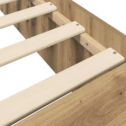 vidaXL Bed Frame with Storage Artisian Oak 80 x 200 cm Engineered Wood