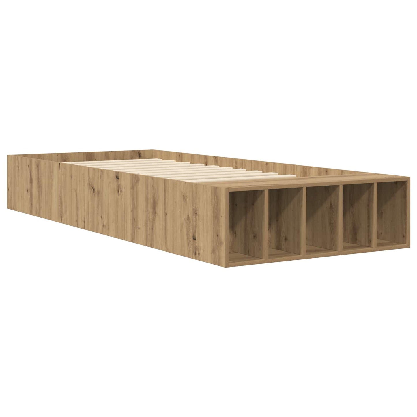 vidaXL Bed Frame with Storage Artisian Oak 80 x 200 cm Engineered Wood