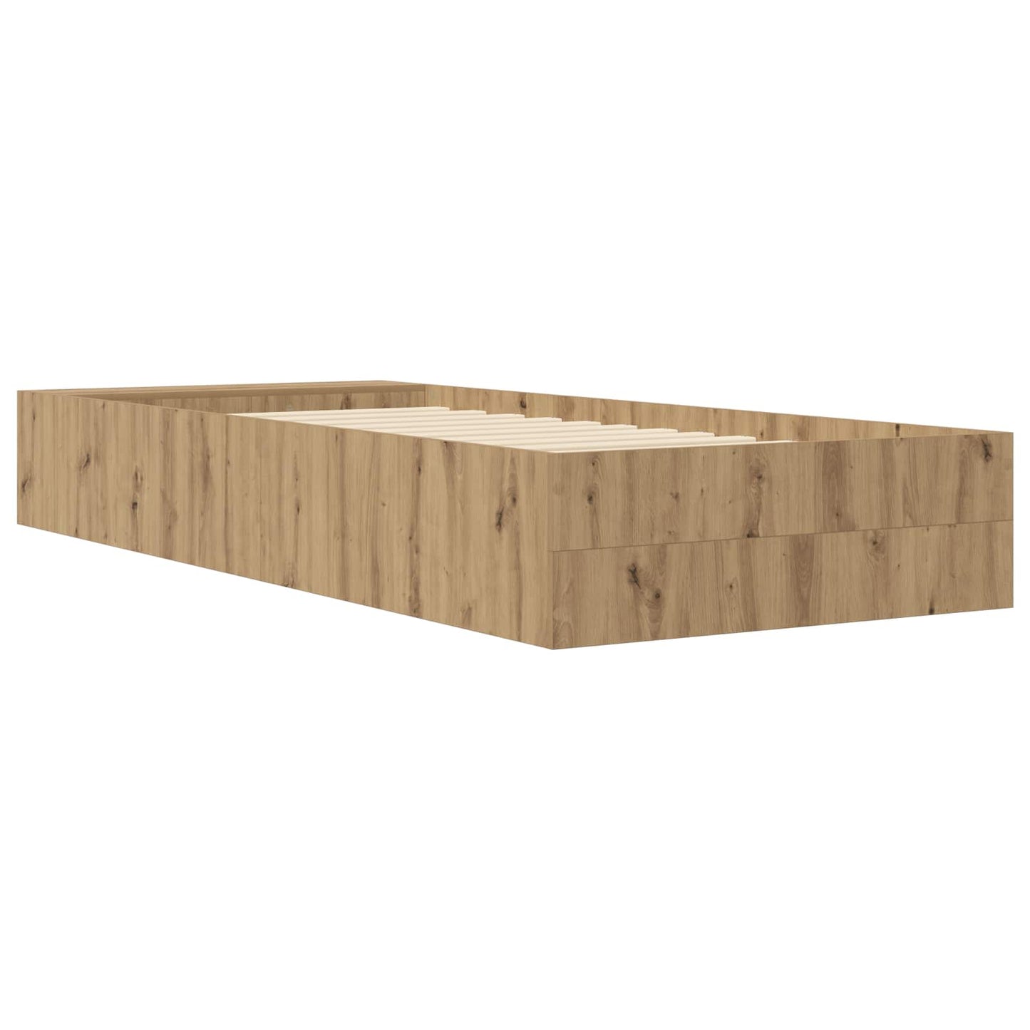 vidaXL Bed Frame with Storage Artisian Oak 80 x 200 cm Engineered Wood