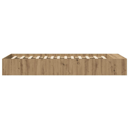 vidaXL Bed Frame with Storage Artisian Oak 80 x 200 cm Engineered Wood