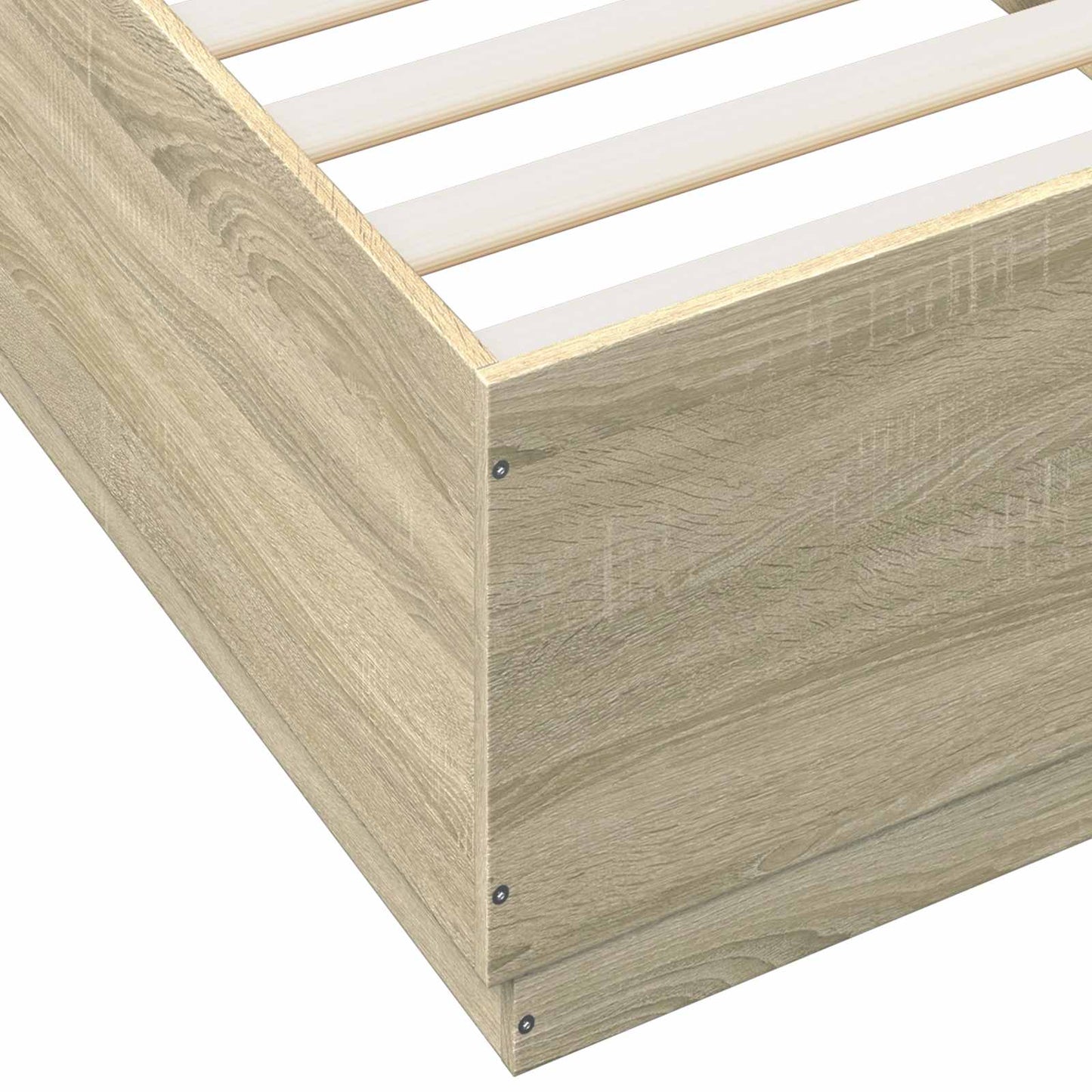 vidaXL Bed Frame with LED Sonoma Oak 80 x 200 cm Engineered Wood