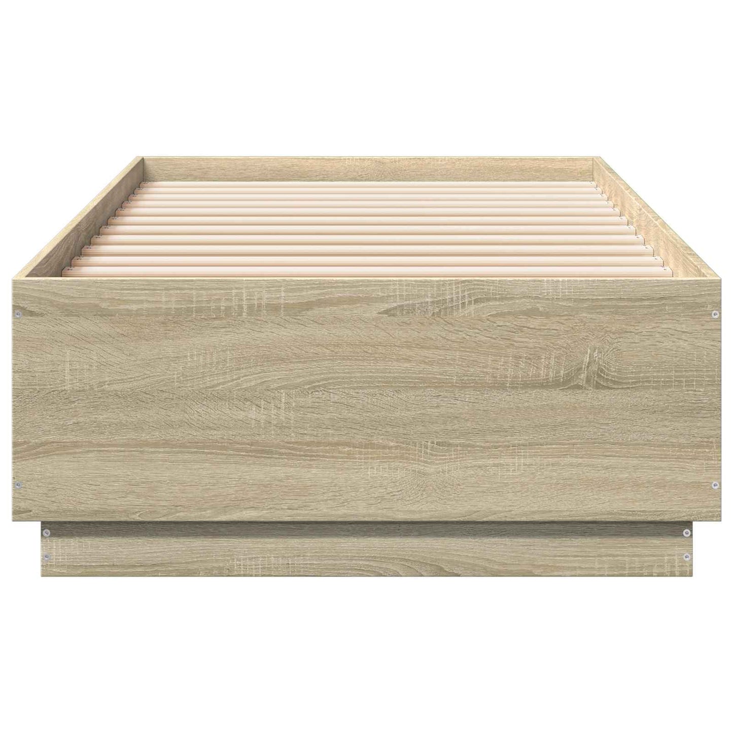 vidaXL Bed Frame with LED Sonoma Oak 80 x 200 cm Engineered Wood