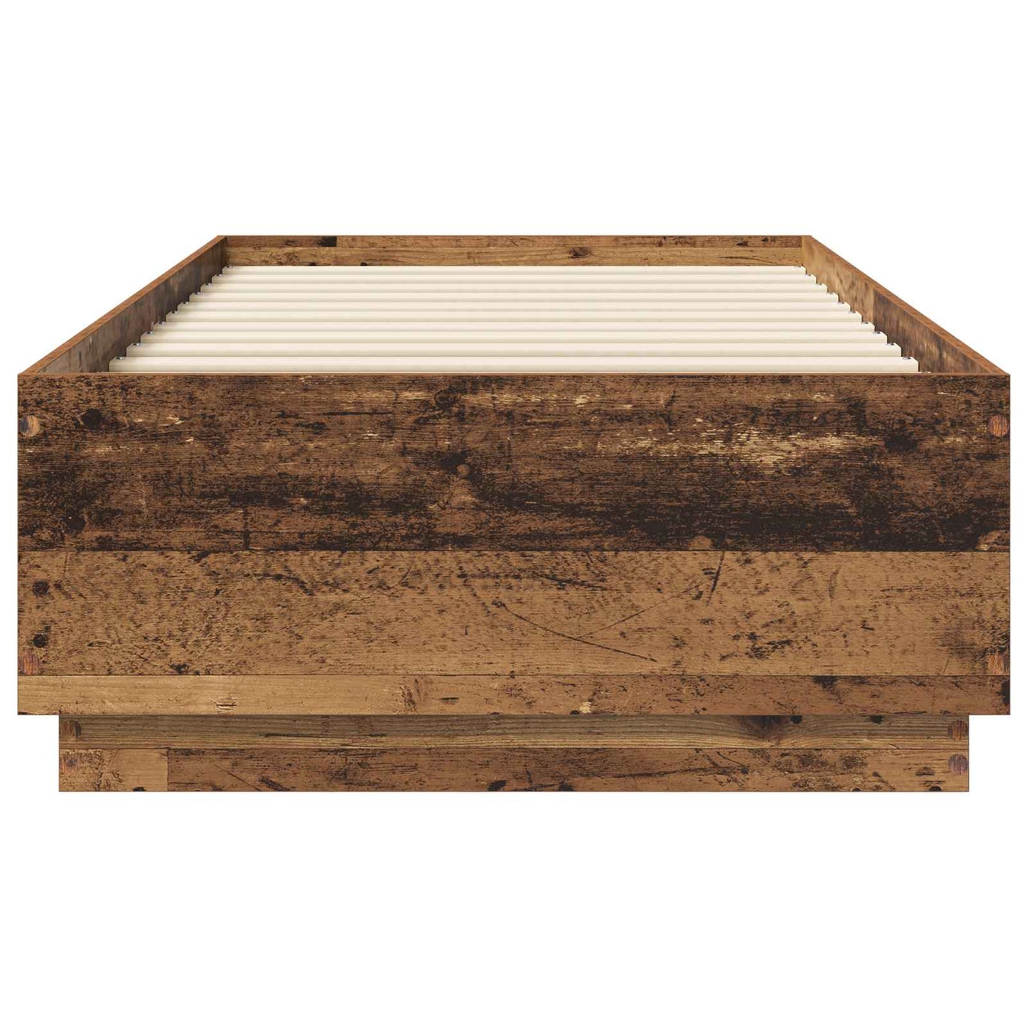 vidaXL Bed Frame with LED Old Wood 80 x 200 cm Engineered Wood