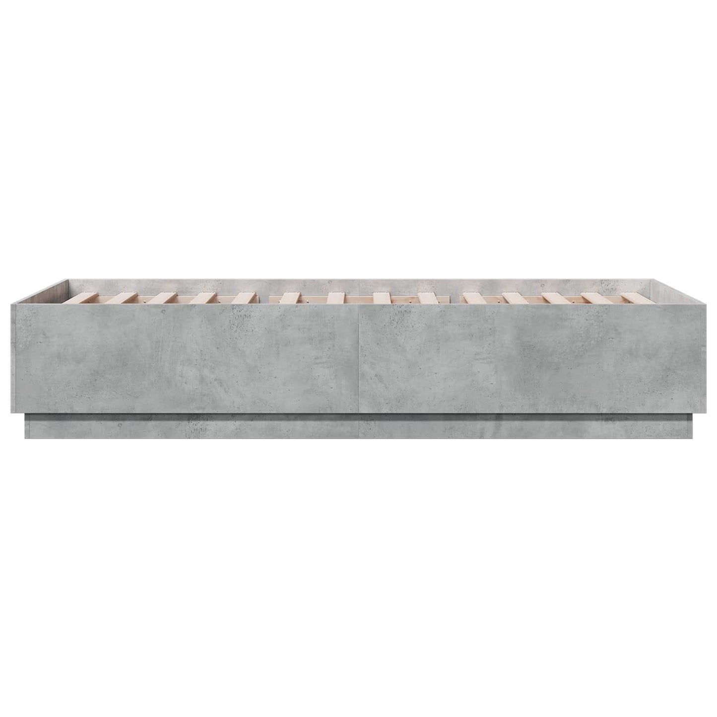 vidaXL Bed Frame with LED Concrete Grey 80 x 200 cm Engineered Wood