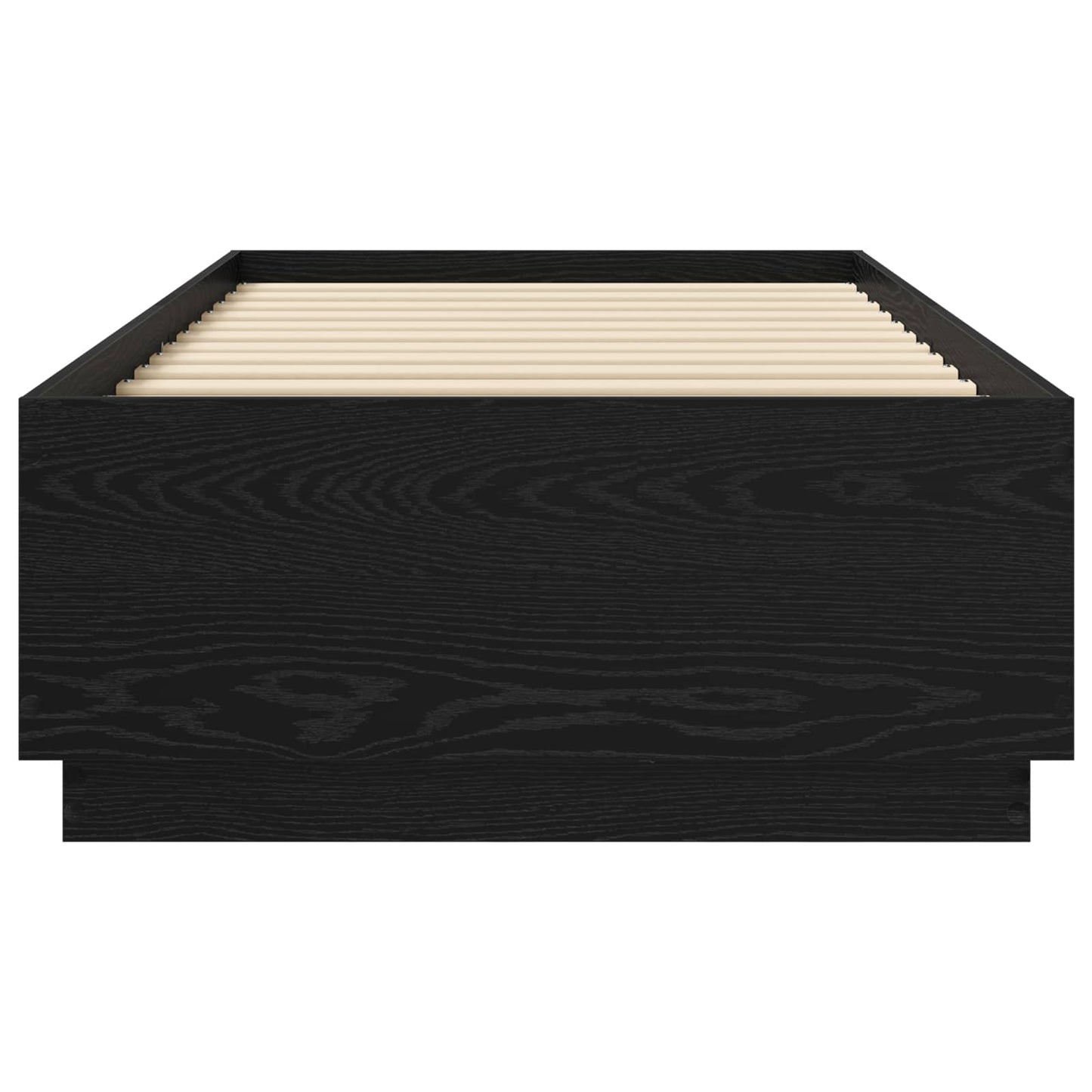vidaXL Bed Frame with LED Black Oak 80 x 200 cm Engineered Wood