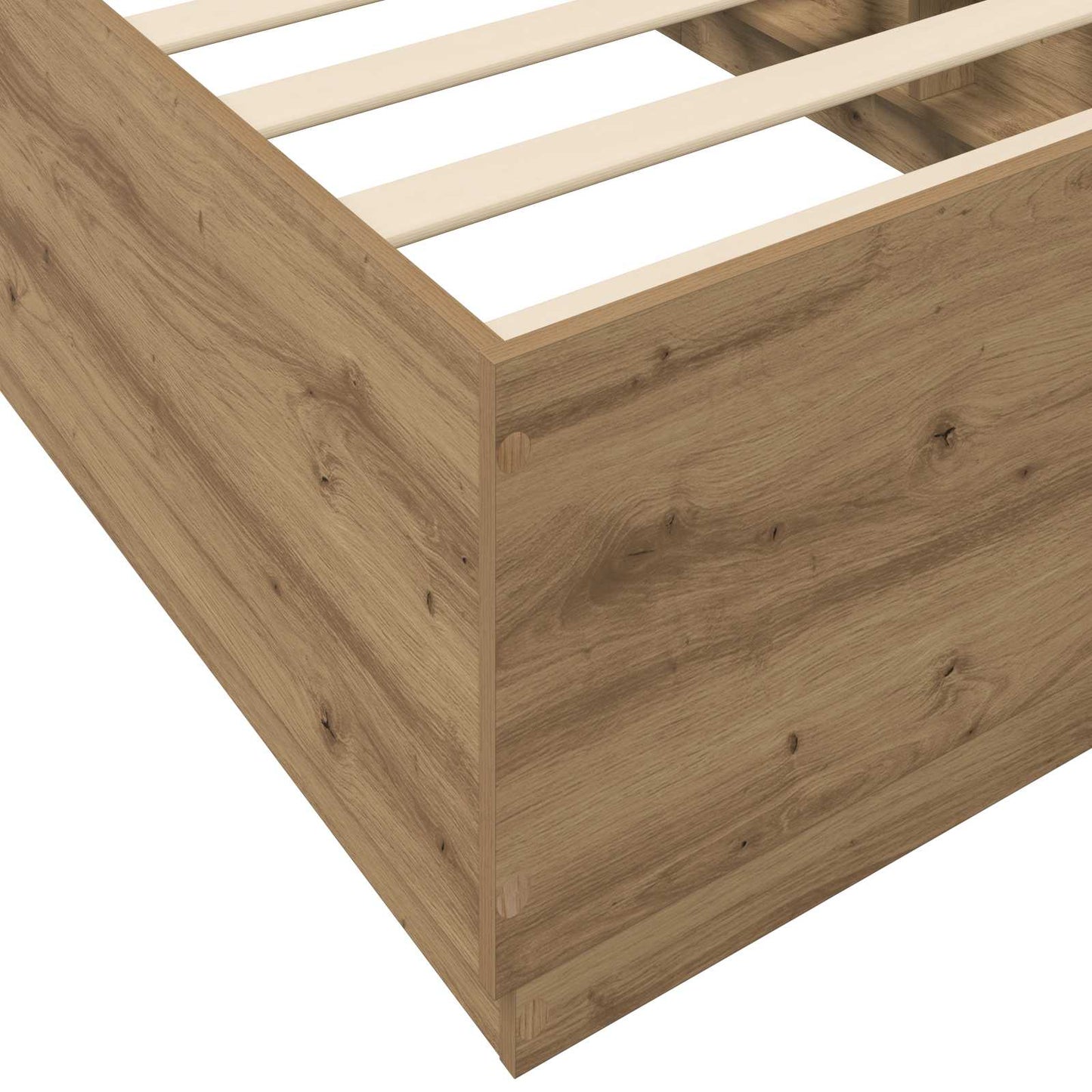 vidaXL Bed Frame with LED Artisian Oak 80 x 200 cm Engineered Wood
