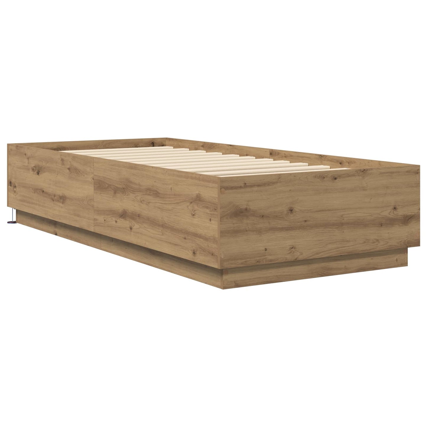 vidaXL Bed Frame with LED Artisian Oak 80 x 200 cm Engineered Wood