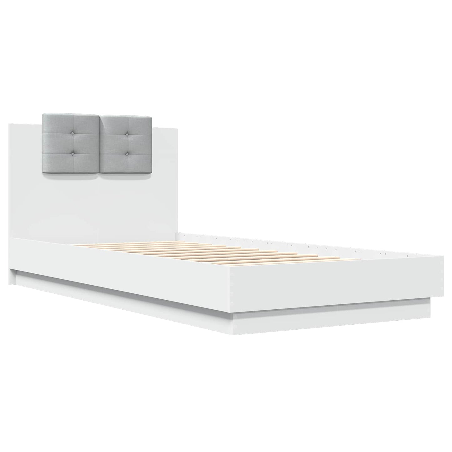 vidaXL Bed Frame with Headboard White 80 x 200 cm Engineered Wood