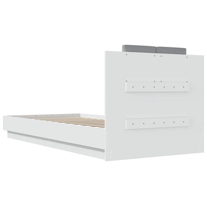 vidaXL Bed Frame with Headboard White 80 x 200 cm Engineered Wood