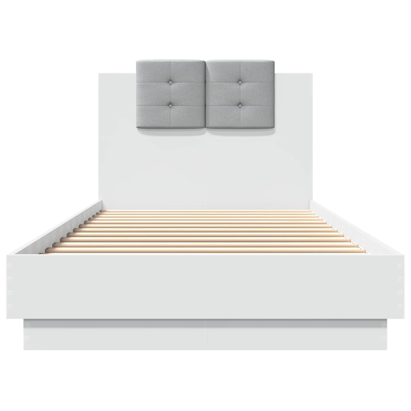 vidaXL Bed Frame with Headboard White 80 x 200 cm Engineered Wood