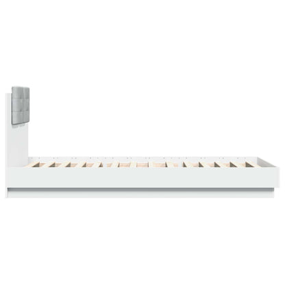 vidaXL Bed Frame with Headboard White 80 x 200 cm Engineered Wood