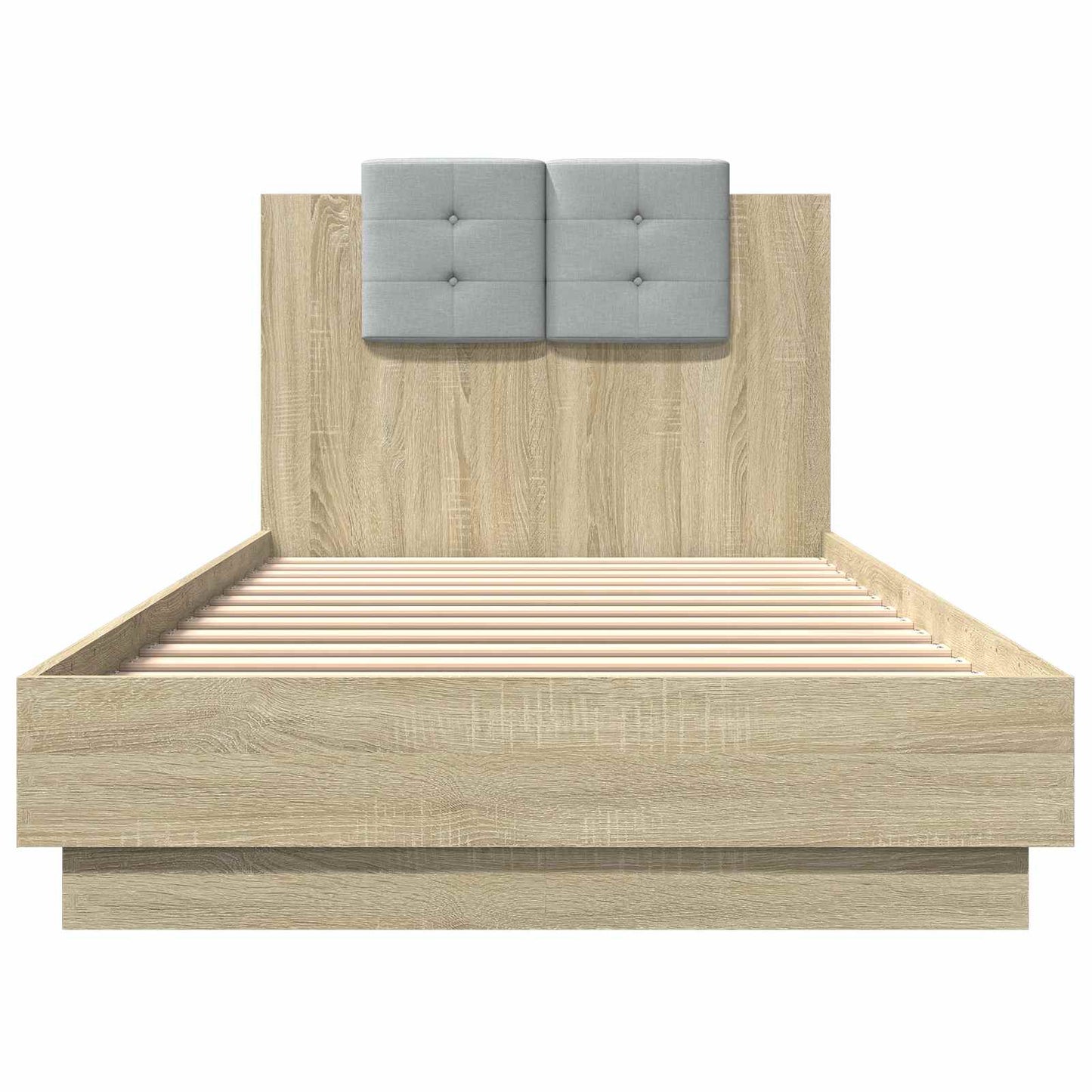 vidaXL Bed Frame with Headboard Sonoma Oak 80 x 200 cm Engineered Wood