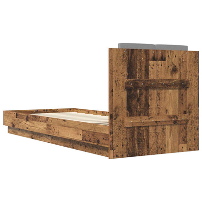 vidaXL Bed Frame with Headboard Old Wood 80 x 200 cm Engineered Wood
