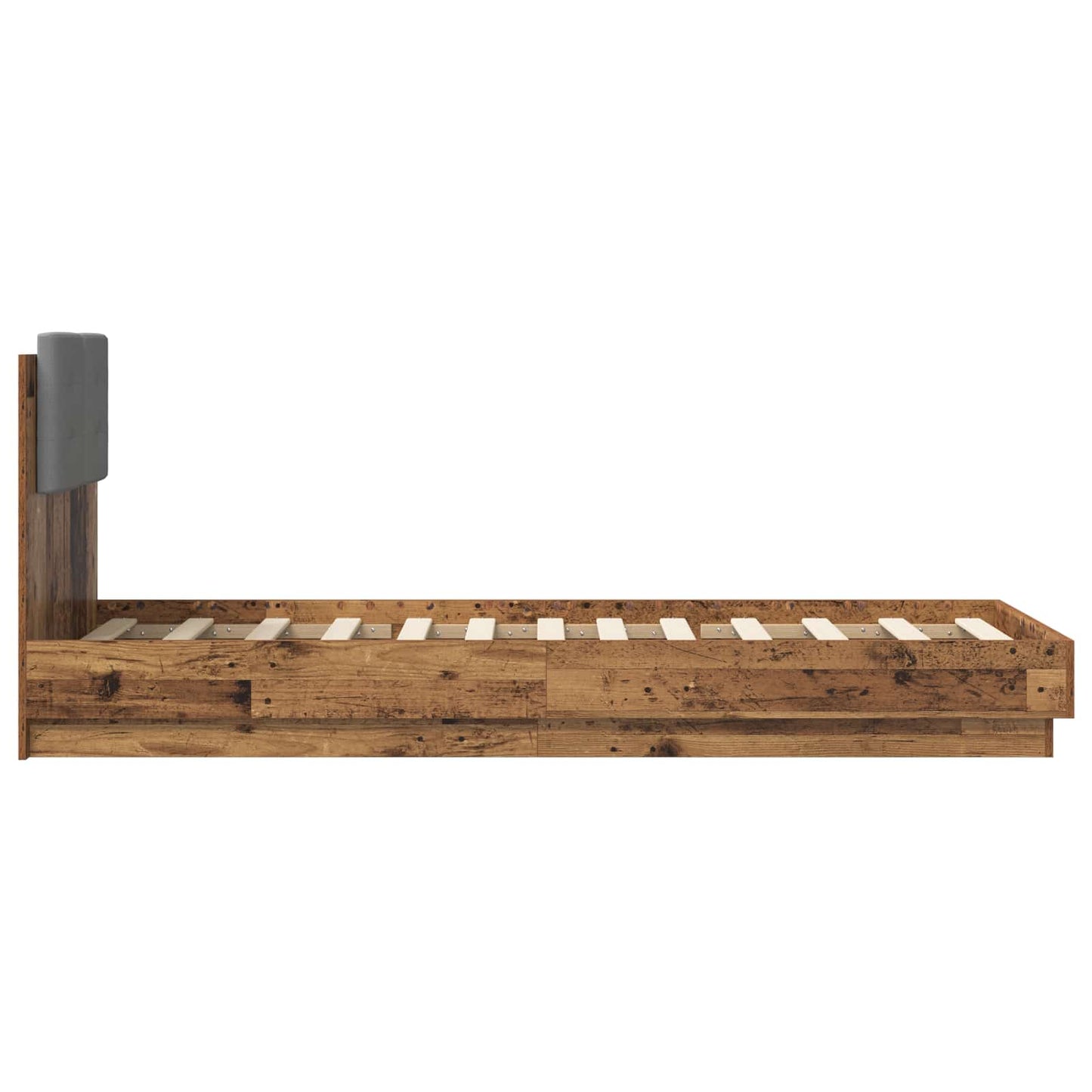 vidaXL Bed Frame with Headboard Old Wood 80 x 200 cm Engineered Wood
