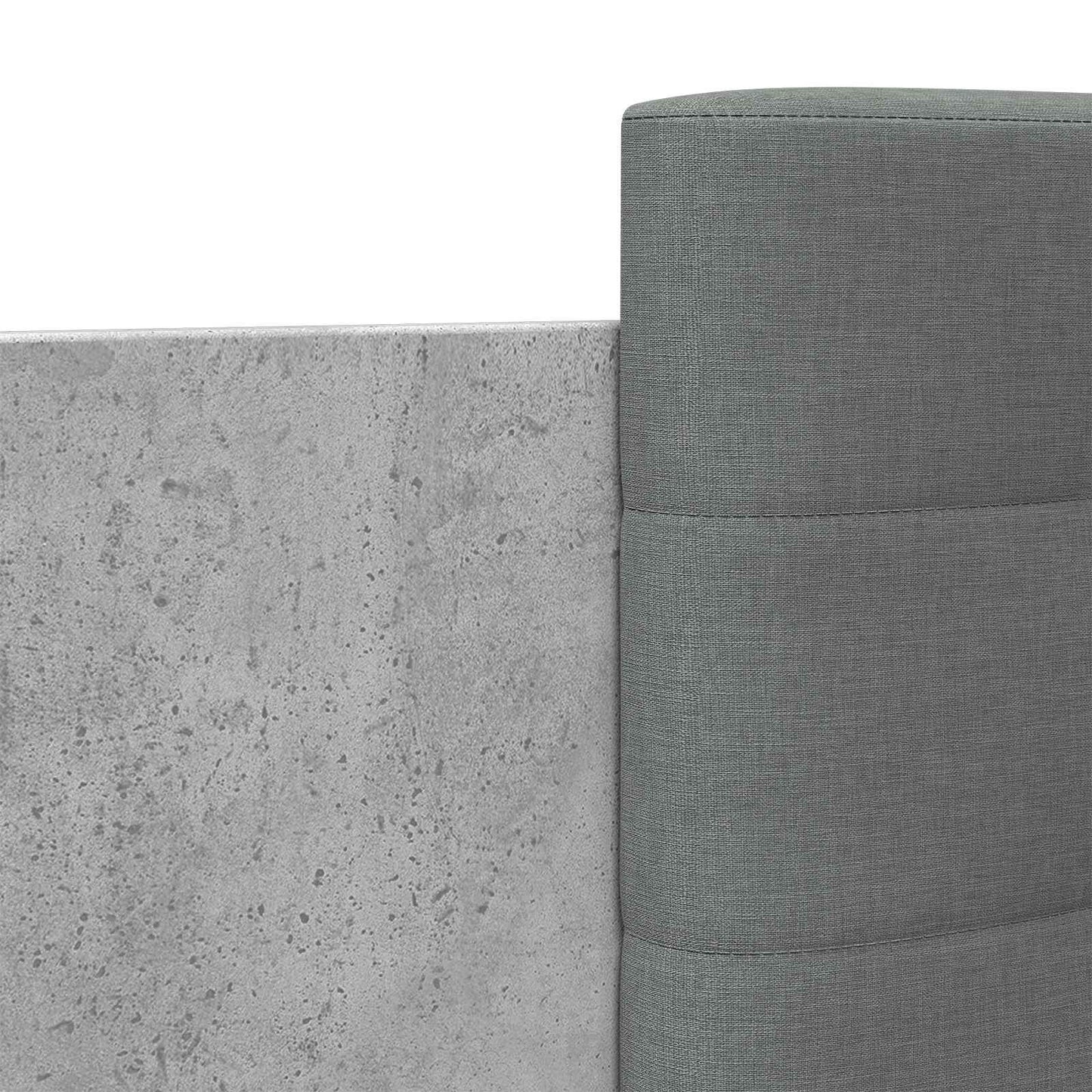 vidaXL Bed Frame with Headboard Concrete Grey 80 x 200 cm