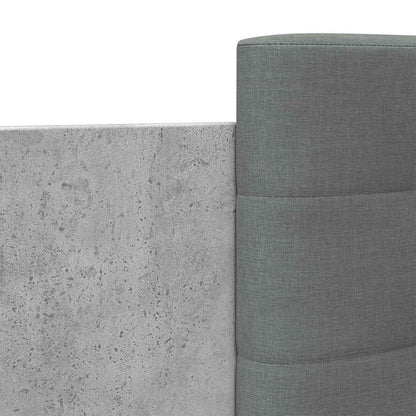 vidaXL Bed Frame with Headboard Concrete Grey 80 x 200 cm