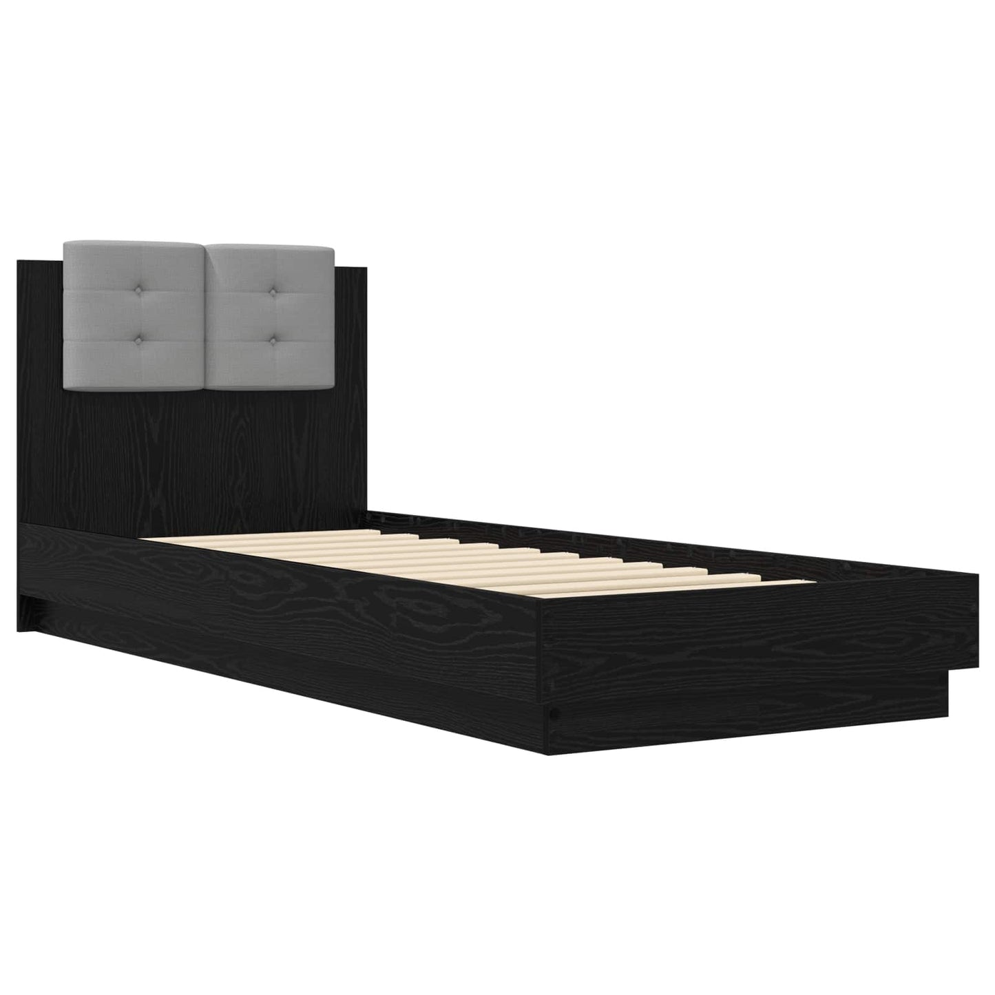 vidaXL Bed Frame with Headboard Black Oak 80 x 200 cm Engineered Wood