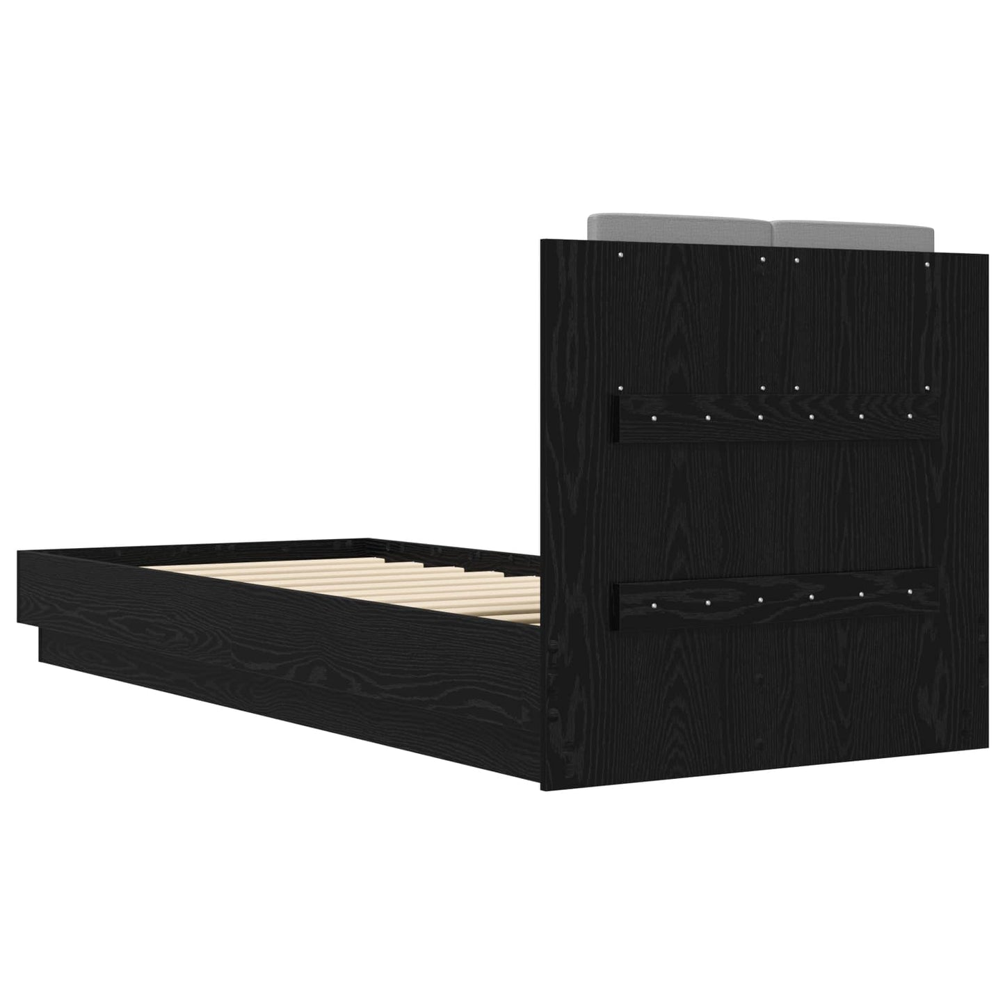 vidaXL Bed Frame with Headboard Black Oak 80 x 200 cm Engineered Wood